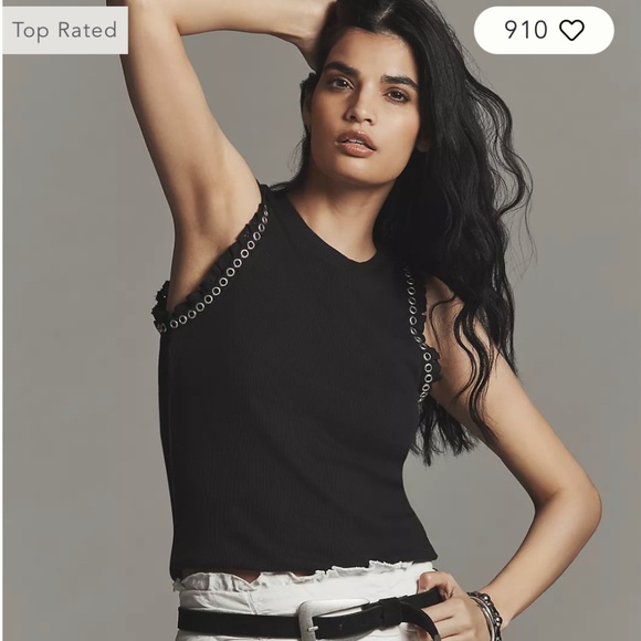 Maeve Grommet Ruffle Tank Top - Picture 4 of 4